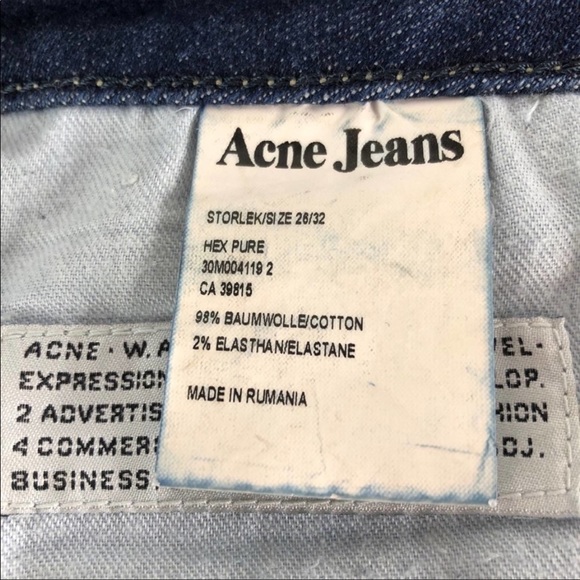 ⭐️HP!x2⭐️ Acne Studios Hex Pure Dark Wash Straight Leg Jeans - Picture 10 of 11